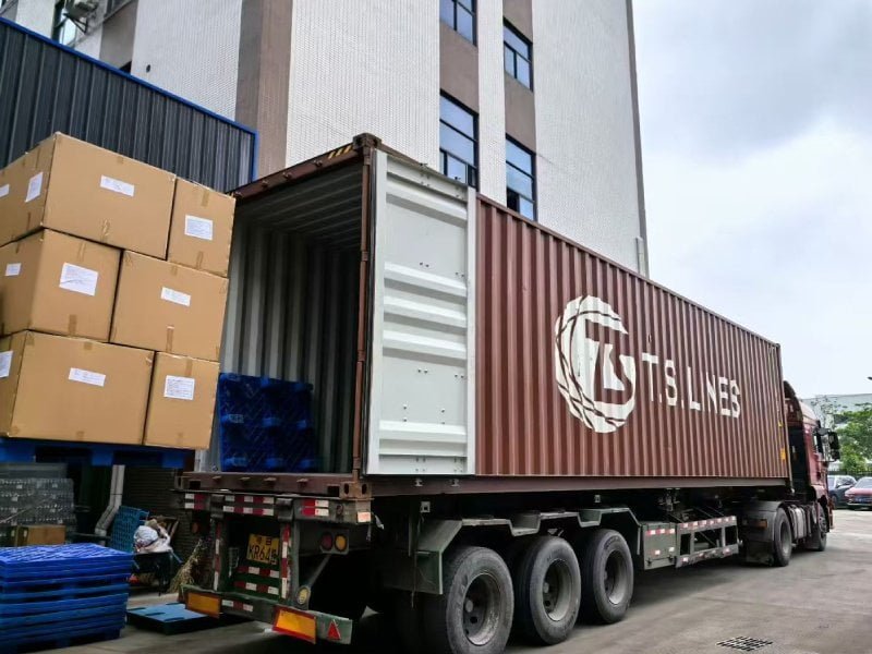 Cosmetic packaging warehouse storage and shipment dispatch